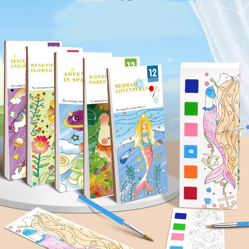 Bview Art Magic 水活性化ぬりえブック 子供用 - Reusable Water Magic Coloring Book のレビューと価格