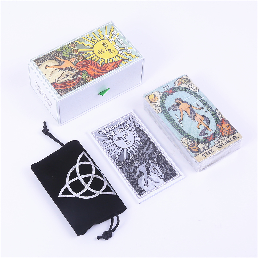ボーダレスa e., ガイドブックとドローストリングポーチ付 - Tarot Deck With Guidebook のレビューと価格