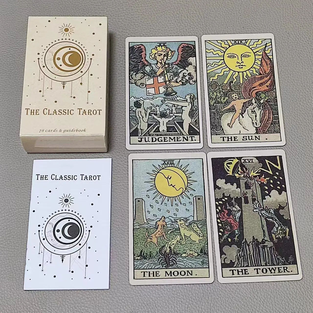 初心者向けの素敵な本が付いた古典的なタロットカード、10.3 - Tarot Deck With Guidebook のレビューと価格