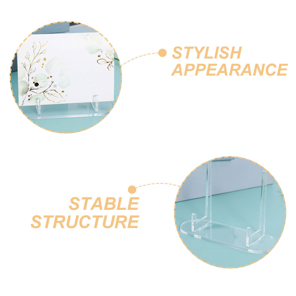 透明アクリル製ディスプレイスタンド2個組。小物や写真カード、 - Clear Acrylic Book Stand Holder のレビューと価格
