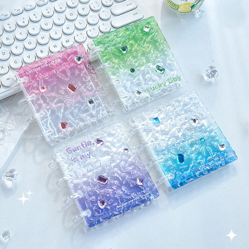 水波模様グラデーションアクリルフォトカードバインダー 3イン - Kpop Photo Card Binder 3 Inch のレビューと価格