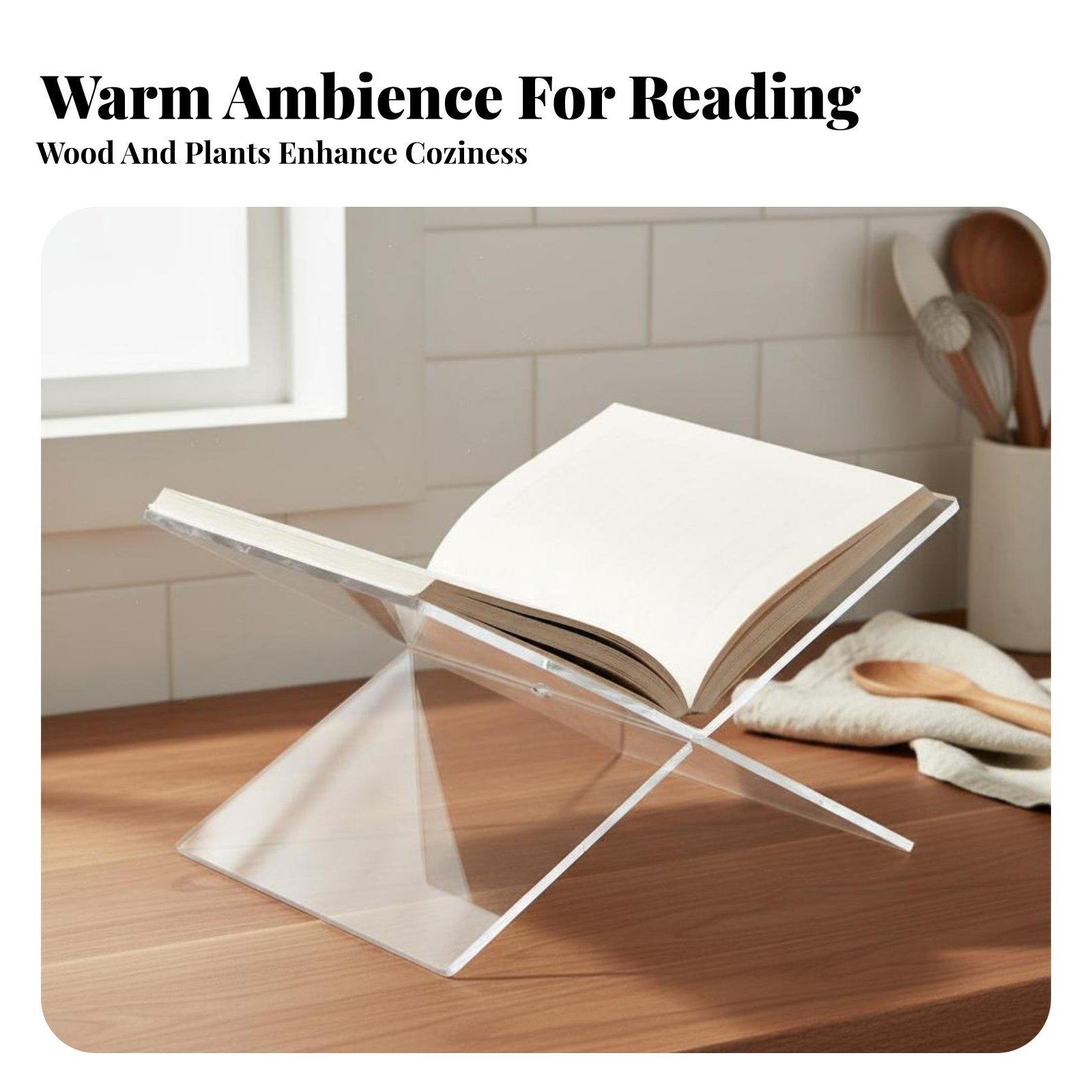 アクリル製ブックスタンド 厚手透明ブックディスプレイホルダー - Clear Acrylic Book Stand Holder のレビューと価格