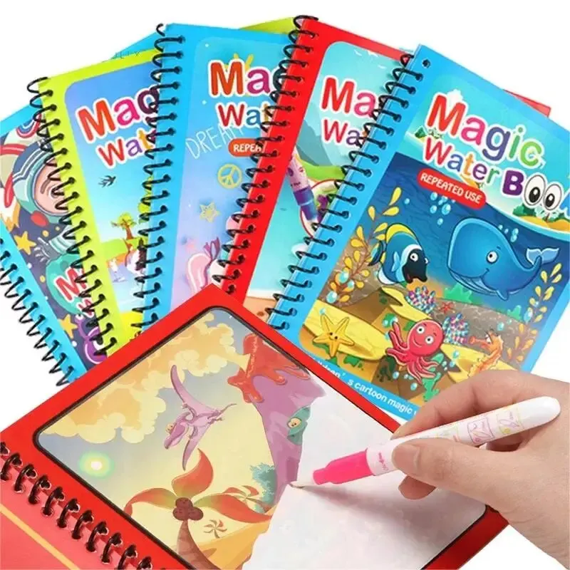 1 本 + 1 ペン再利用可能なマジックぬり絵水彩画ブック感 - Reusable Water Magic Coloring Book のレビューと価格